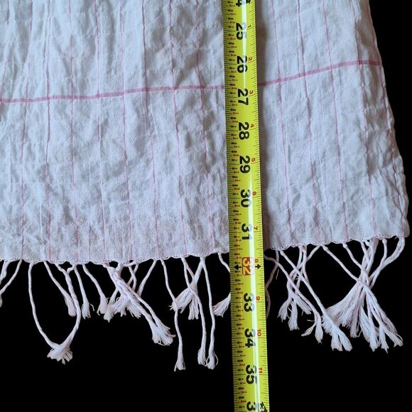 Tory Burch Caftan Striped Short Cotton Tunic Cover-Up Swim Cover Gauze sz Small - Picture 14 of 16